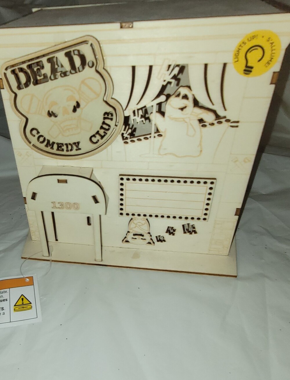 🎃 Makers Market - Halloween DIY Blue LED Dead Comedy Club Wood Decor Craft Kit